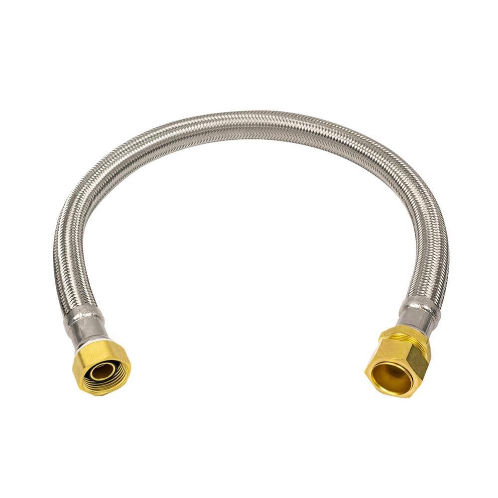BrassCraft 3/4 in. FIP x 7/8 in. Compression x 24 in. Stainless Steel Braided Water Heater Connector (1)