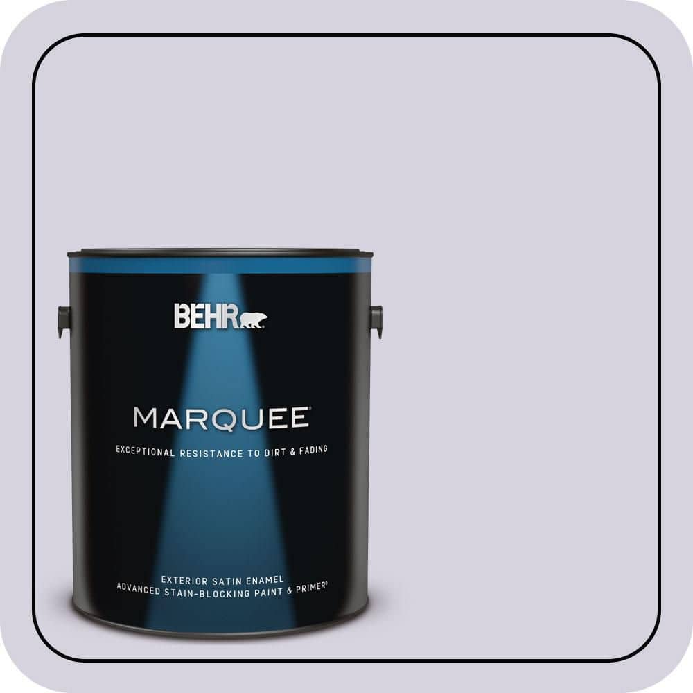 BEHR MARQUEE 1 gal. #650E-2 Lovely Lavender Satin Enamel Exterior Paint & Primer