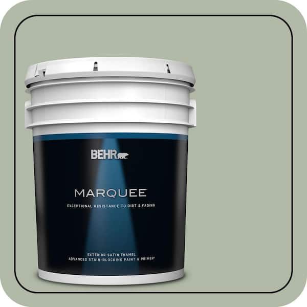 BEHR MARQUEE 5 gal. #N390-3 Jojoba Satin Enamel Exterior Paint & Primer (2)