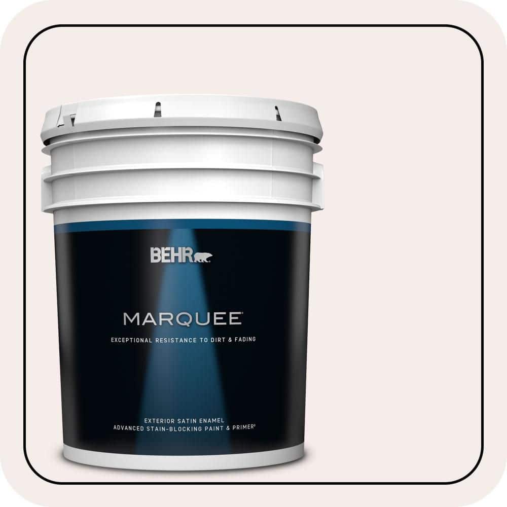 BEHR MARQUEE 5 gal. #RD-W08 Pink Mirage Satin Enamel Exterior Paint & Primer