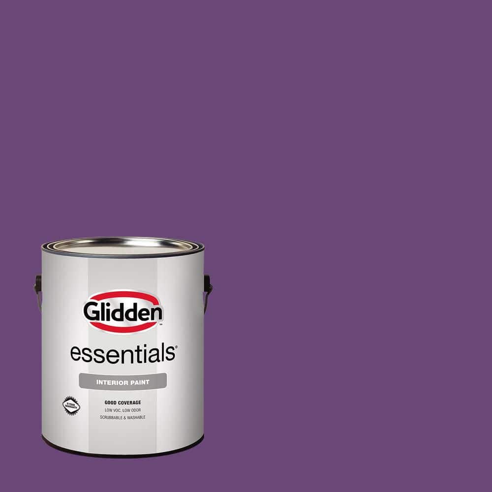 Glidden Essentials 1 gal. PPG1176-7 Perfectly Purple Semi-Gloss Interior Paint