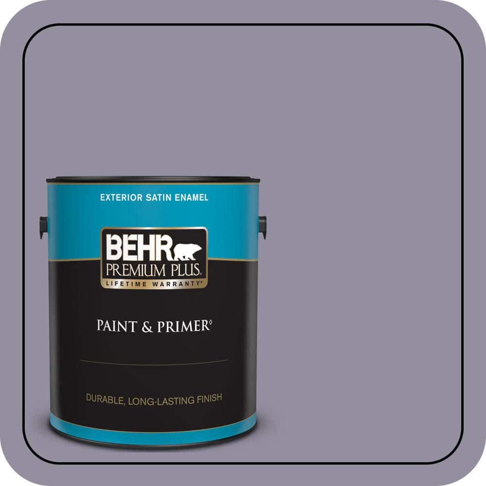 BEHR PREMIUM PLUS 1 gal. #N560-4 Evening in Paris Satin Enamel Exterior Paint & Primer