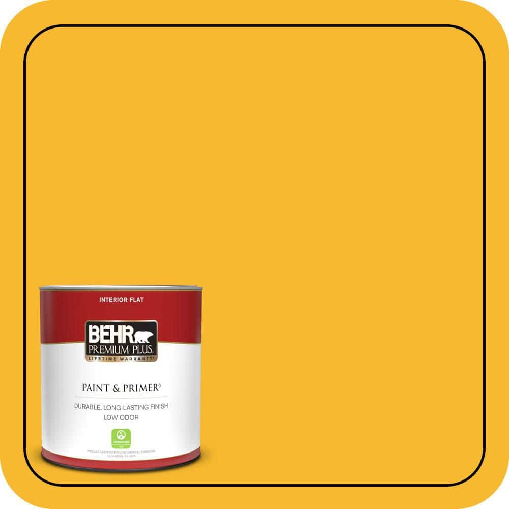 BEHR PREMIUM PLUS #HDC-MD-02A Yellow Groove Enamel Low Odor & Primer (1)