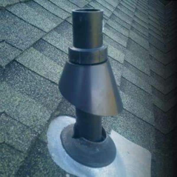 Creative Composites Roof Vent Pipe Collar Repair for 2 in. I.D. Vent Pipe in Black (2)