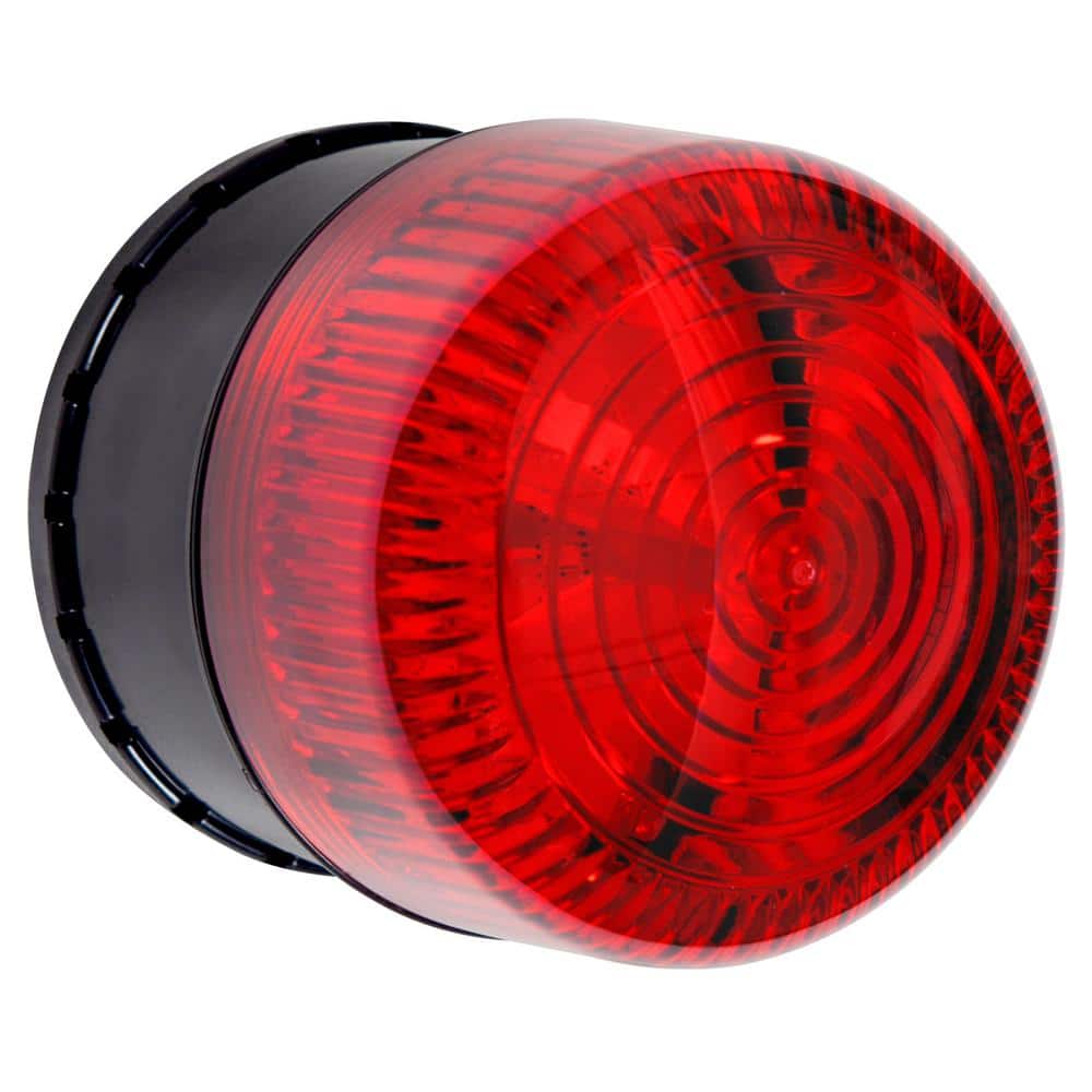 Safety Technology International 9-Volt Battery Backup, Round, Red Select-Alert Siren and LED Strobe Wired Alarm Kit with Mini Controllers