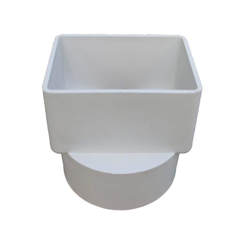 NDS 2 in. x 3 in. x 3 in. Styrene H x H Offset Down Spout Adapter (1)