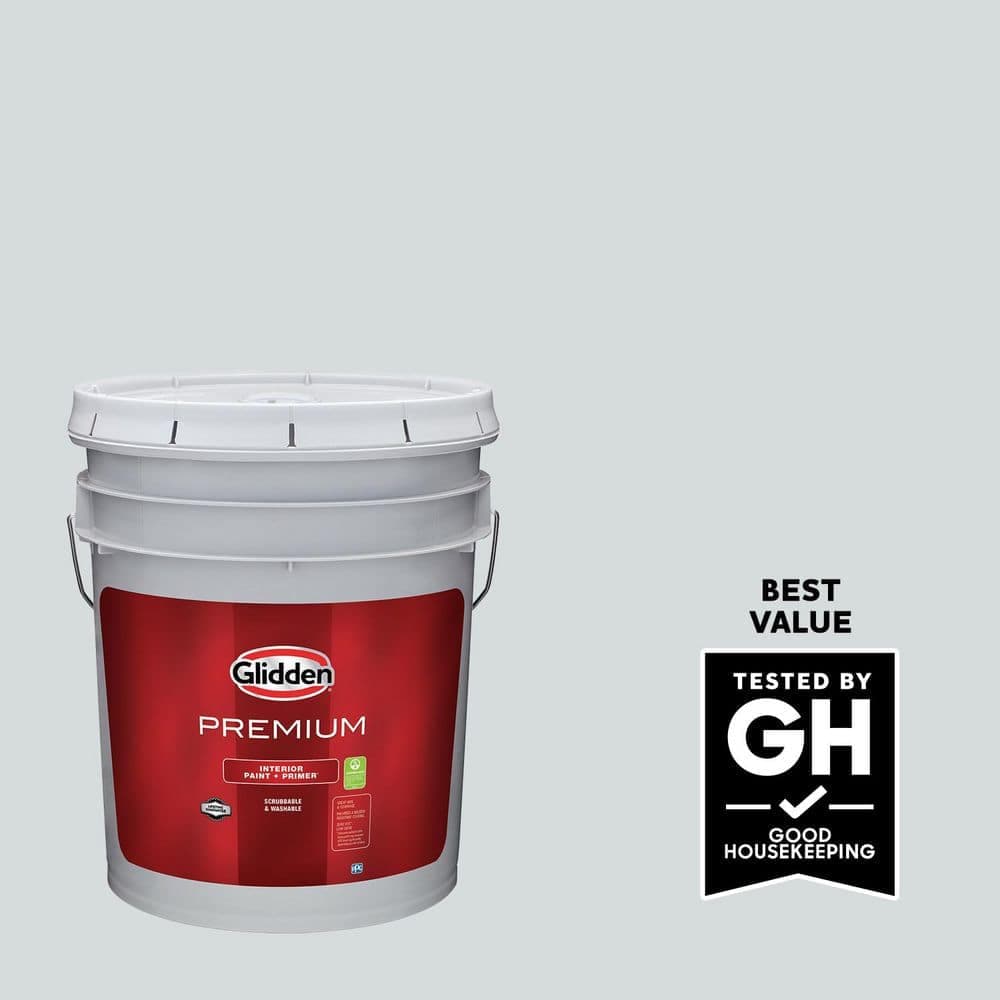 Glidden Premium 5 gal. Sea Frost PPG1037-1 Eggshell Interior Latex Paint