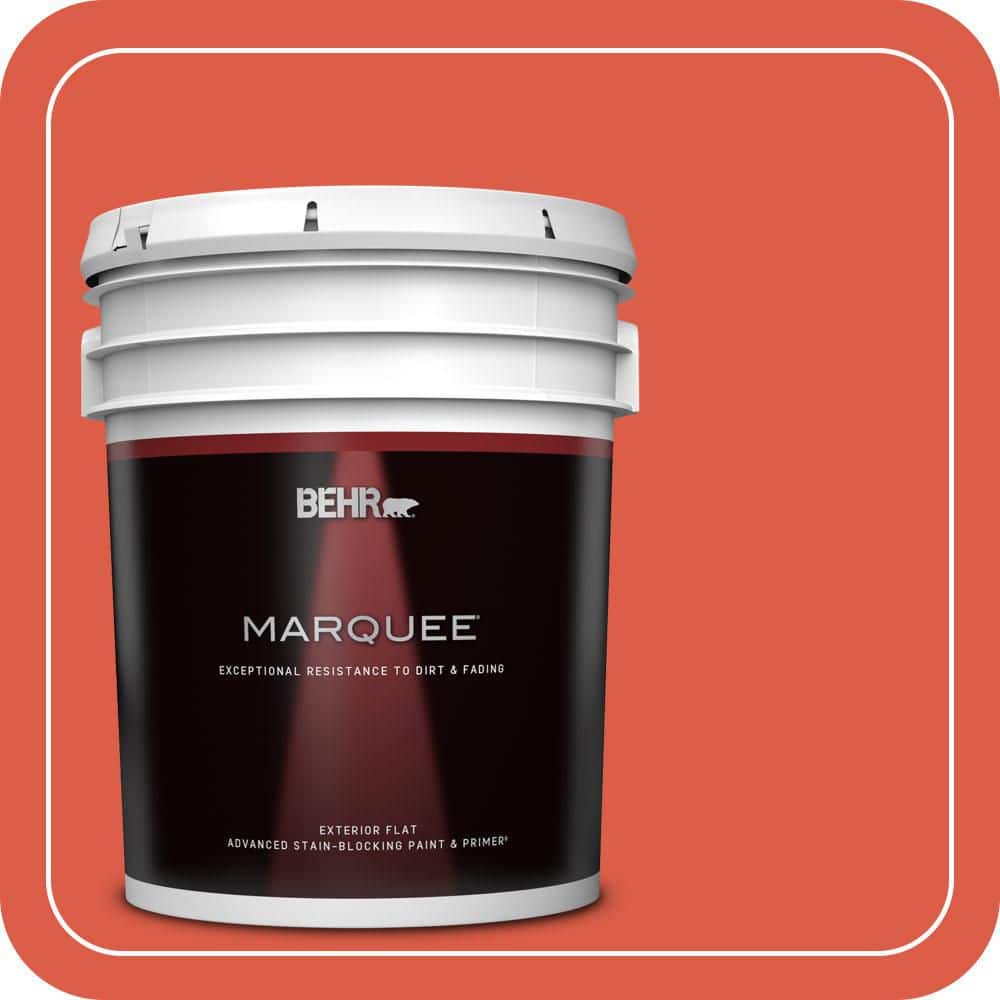 BEHR MARQUEE 5 gal. #P180-6 Pimento Flat Exterior Paint & Primer