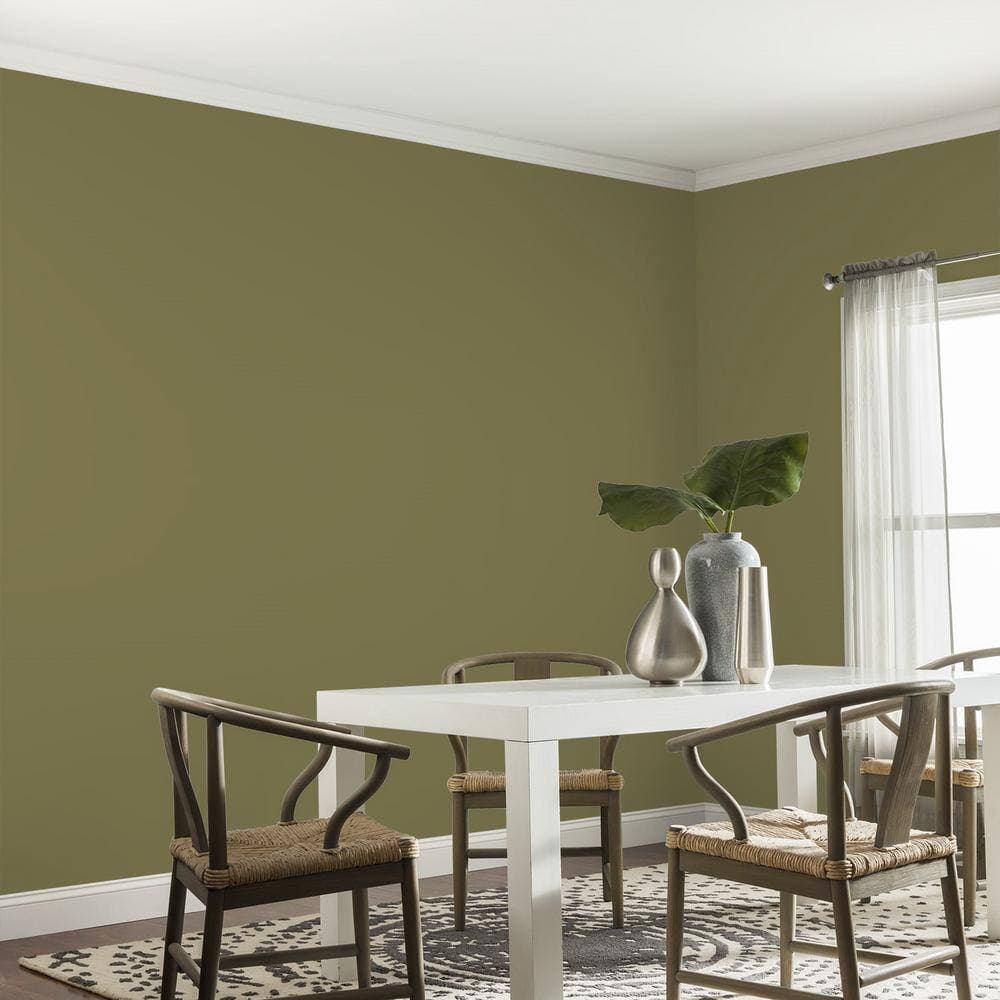 Glidden Premium 1 gal. PPG1113-6 Green Briar Eggshell Interior Latex Paint (4)