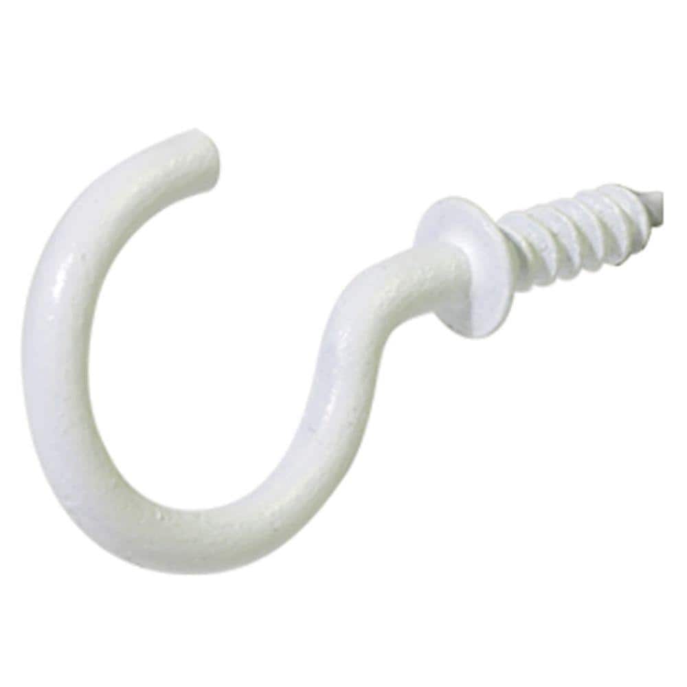 (40-Pack) 7/8 in. White Cup Hook
