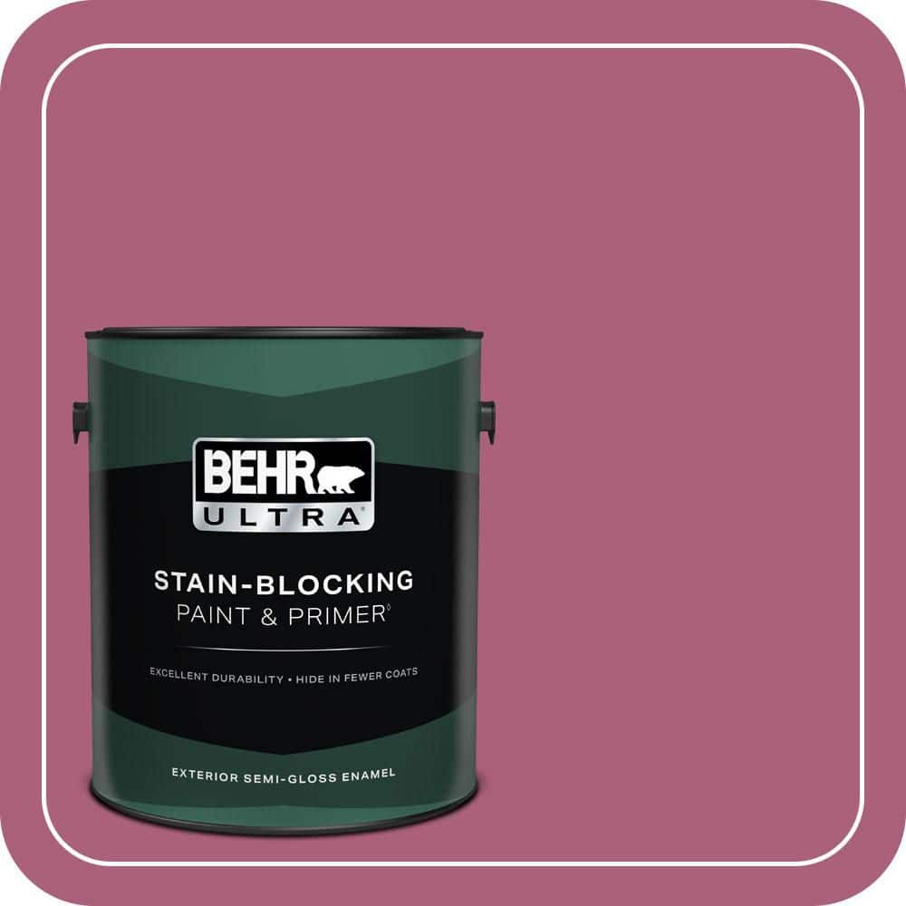 BEHR ULTRA 1 gal. #T13-1 Daah-Ling Semi-Gloss Enamel Exterior Paint & Primer