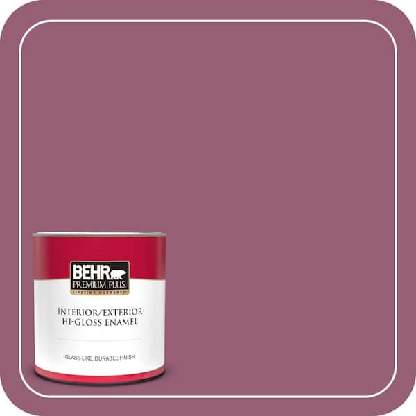 BEHR PREMIUM PLUS 1 qt. #MQ1-03 Glitz and Glamour Hi-Gloss Enamel Interior/Exterior Paint & Primer (2)