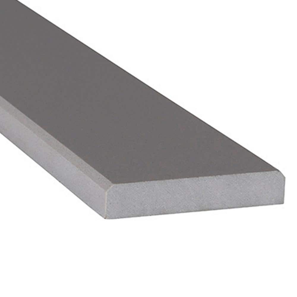 Unbranded Gray Double Beveled 6 in. x 72 in. Polished Engineered Bullnose Marble Threshold Tile Trim (6 lin. ft.) (3)
