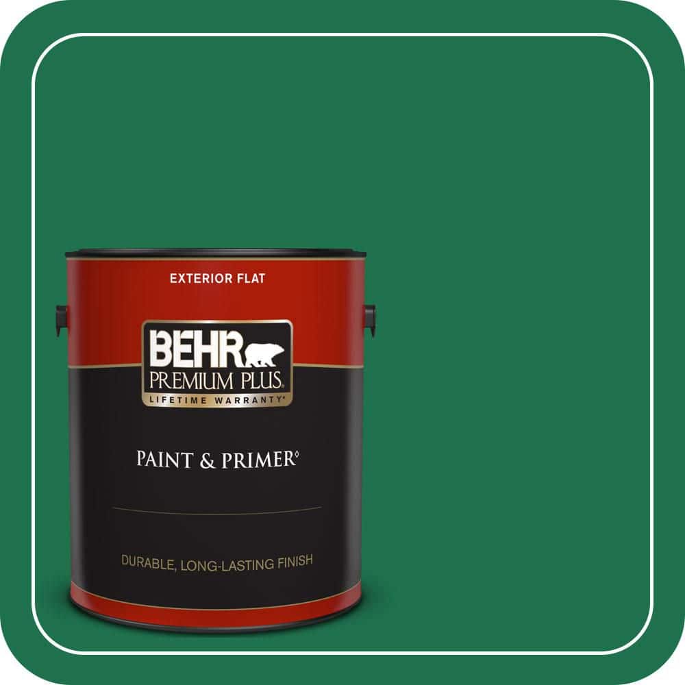 BEHR PREMIUM PLUS 1 gal. #470B-7 Climbing Ivy Flat Exterior Paint & Primer