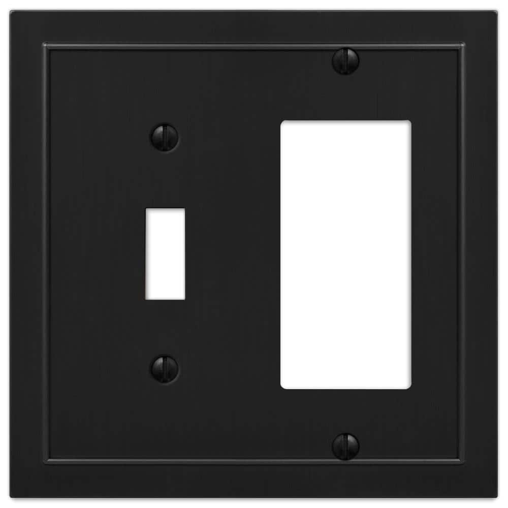 AMERELLE Bethany 3 Gang 2-Toggle and 1-Rocker Metal Wall Plate