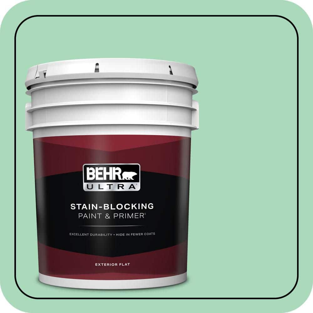 BEHR ULTRA 5 gal. #P410-3 Shanghai Jade Flat Exterior Paint & Primer