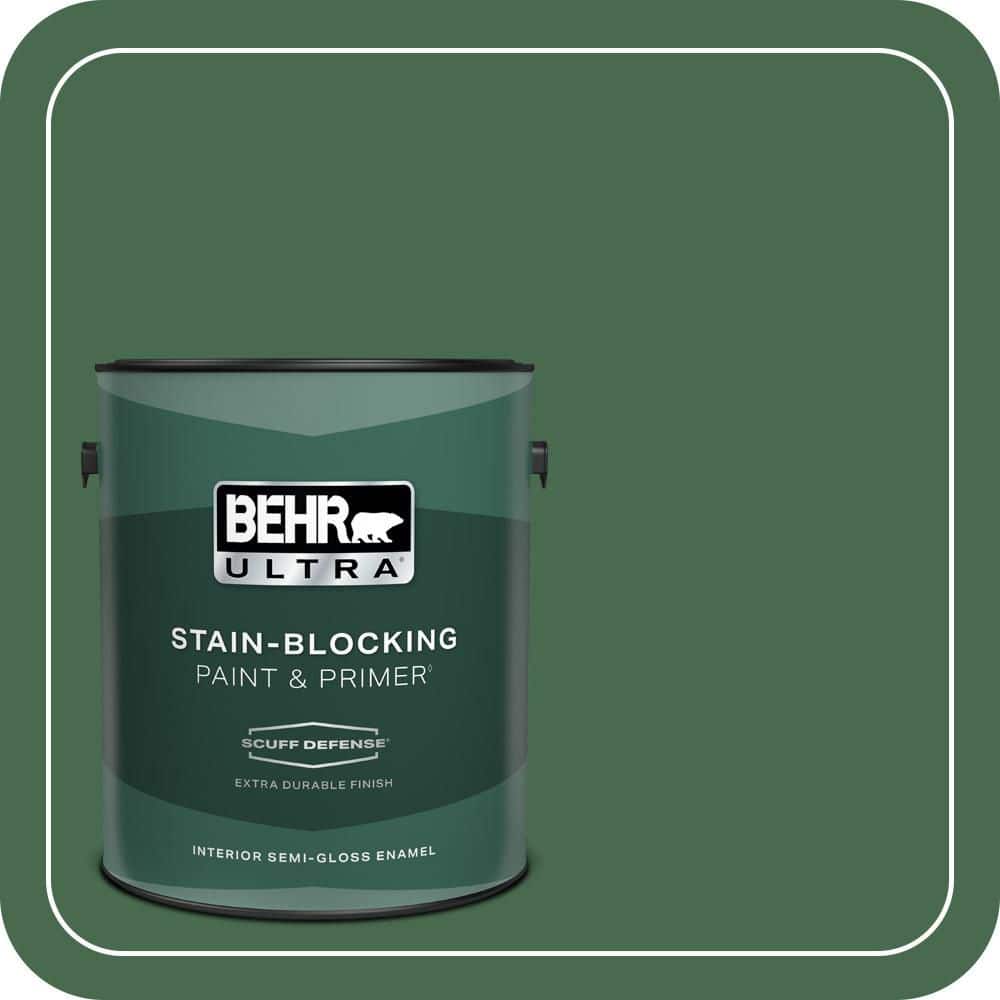 BEHR ULTRA 1 gal. #460D-7 Sabal Palm Extra Durable Semi-Gloss Enamel Interior Paint & Primer