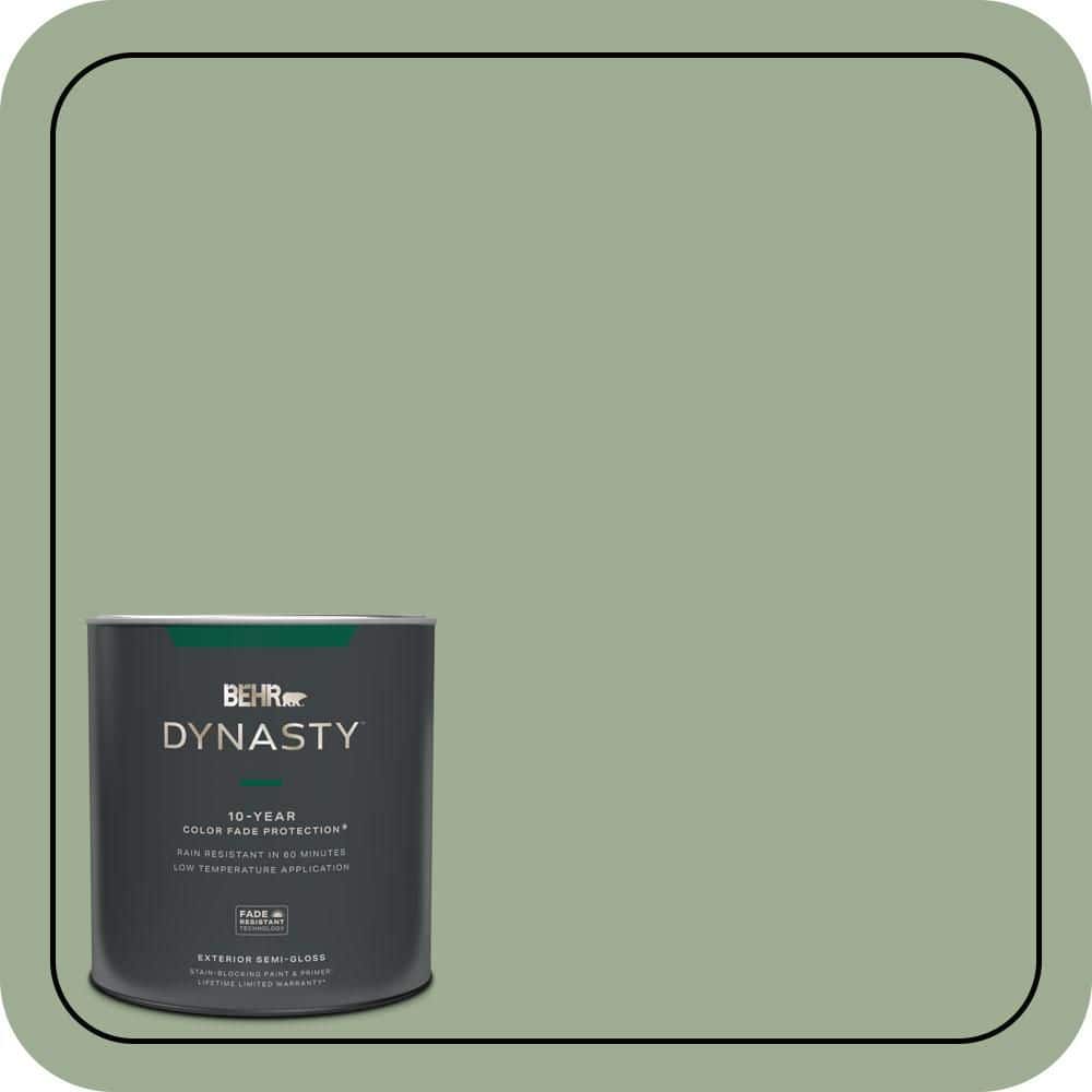 BEHR DYNASTY 1 qt. #S390-4 Roof Top Garden Semi-Gloss Enamel Exterior Stain-Blocking Paint & Primer