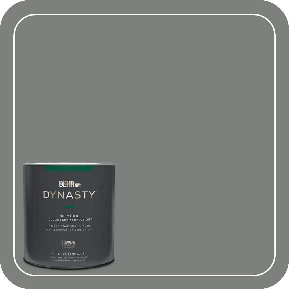 BEHR DYNASTY 1 qt. #MQ6-20 Coastal Storm Semi-Gloss Exterior Stain-Blocking Paint & Primer