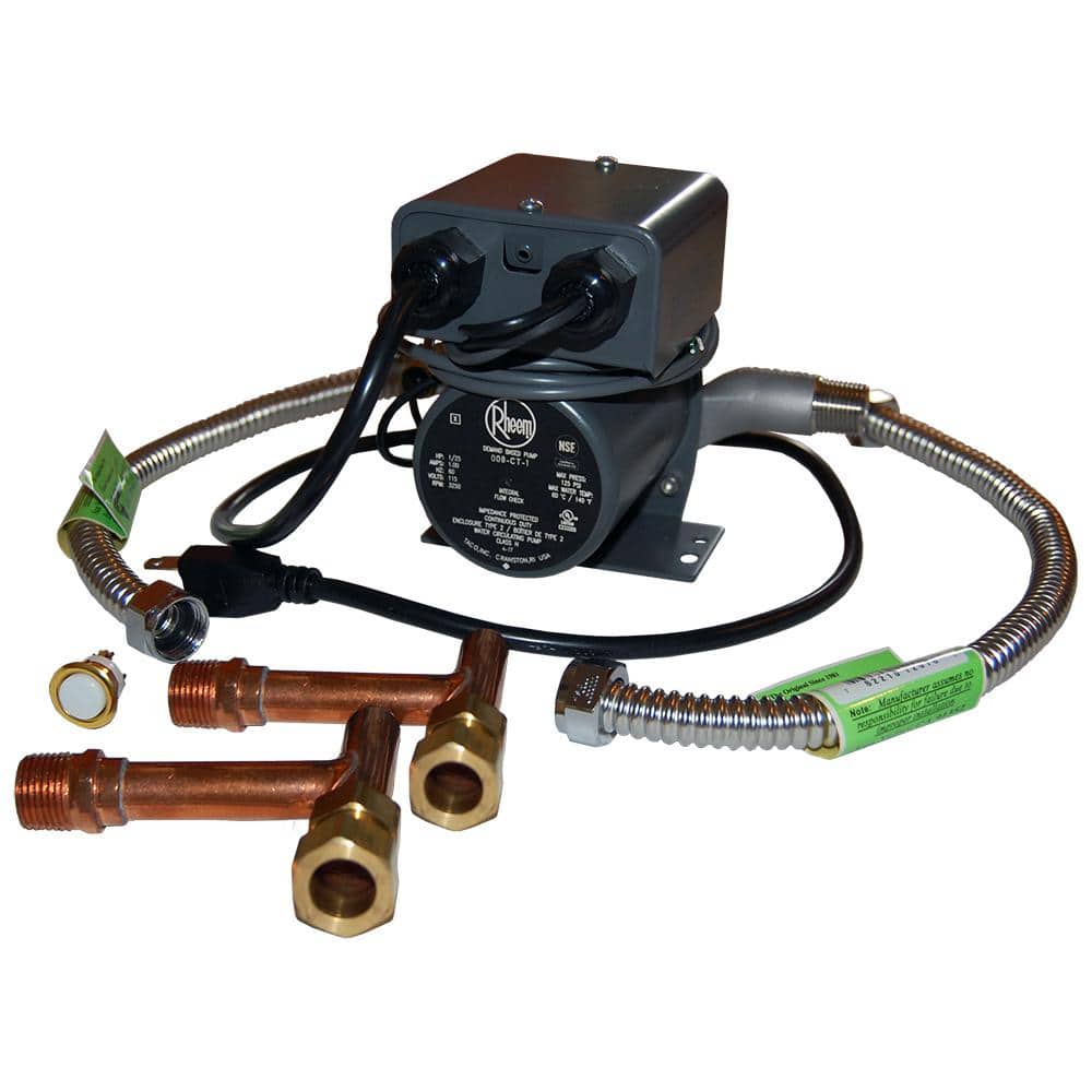 Rheem 1/25 HP Hot Water Recirculating Pump with Under Sink Kit