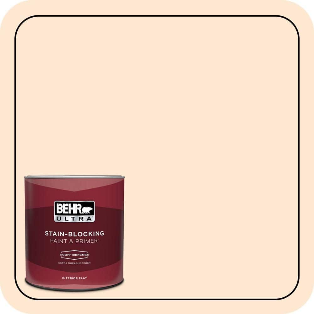 BEHR ULTRA 1 qt. #P210-1 Sour Candy Extra Durable Flat Interior Paint & Primer