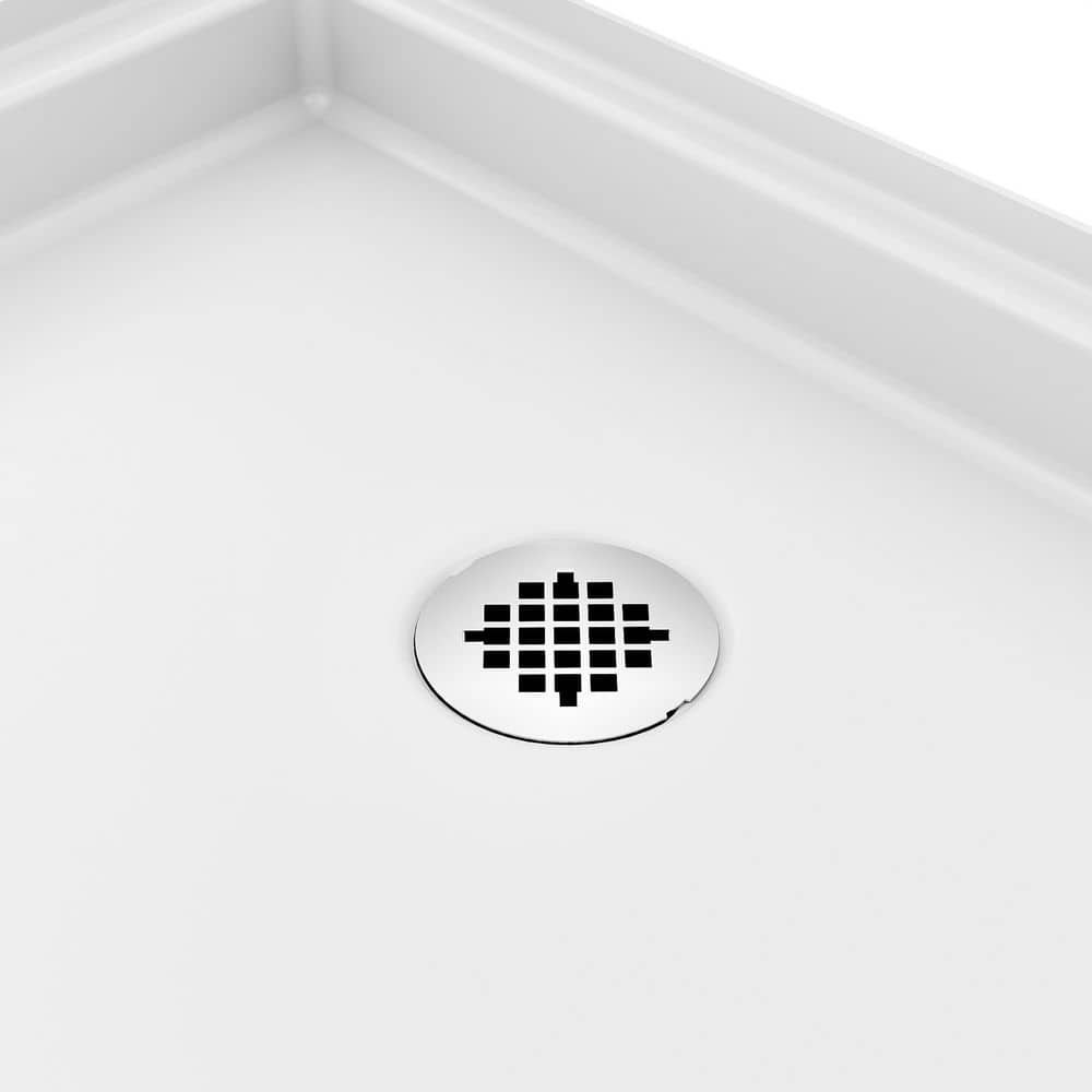 DreamLine Accessible Living 60 in. L x 31 in. W Alcove Shower Pan Base with Right Drain in White (3)
