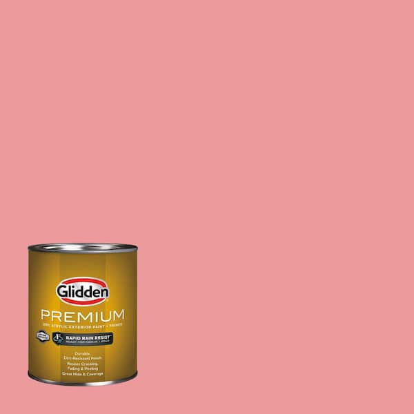 Glidden Premium 1 qt. PPG1187-4 River Rouge Semi-Gloss Exterior Latex Paint (2)