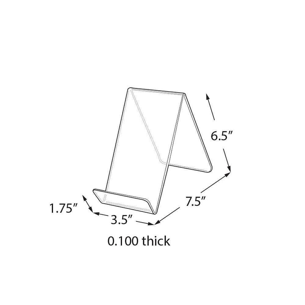 Azar Displays 3.5 in. W x 7.5 in. D x 6.5 in. H Clear Acrylic Easel Counter Display (10-Pack) (2)