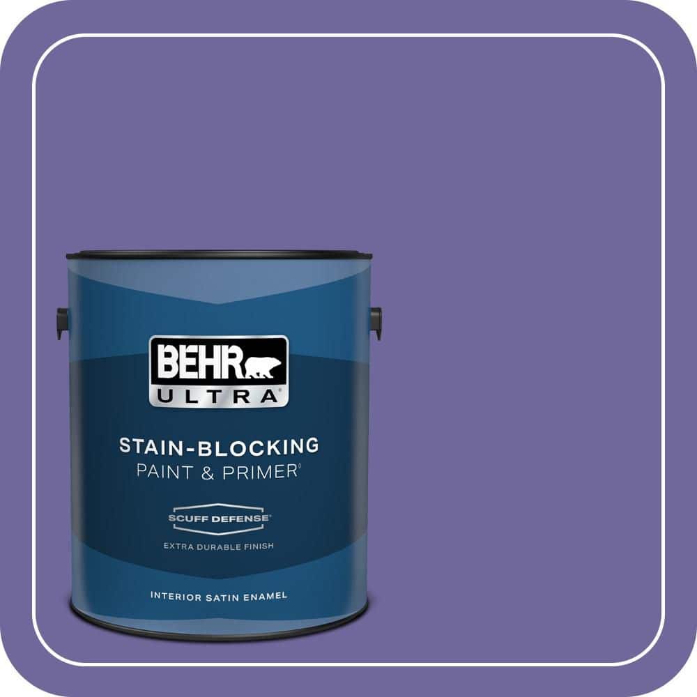 BEHR ULTRA 1 gal. #630B-7 Pandora Extra Durable Satin Enamel Interior Paint & Primer (1)