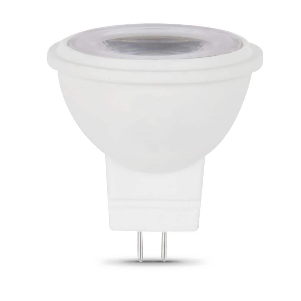 Feit Electric 20-Watt Equivalent MR11 GU4 Bi-Pin Dimmable 12-Volt Track Lighting 90+ CRI LED Flood Light Bulb, Bright White (2)
