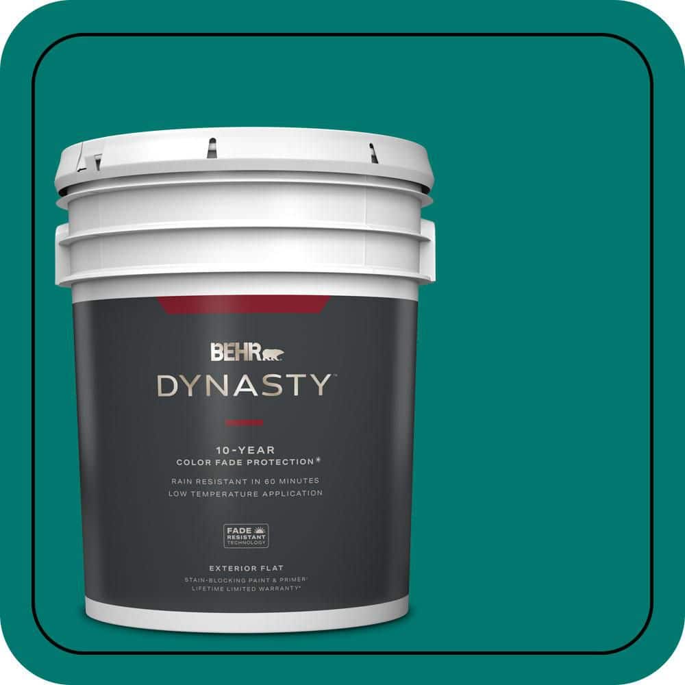 BEHR DYNASTY 5 gal. #490B-7 Mermaid Harbor Flat Exterior Stain-Blocking Paint & Primer