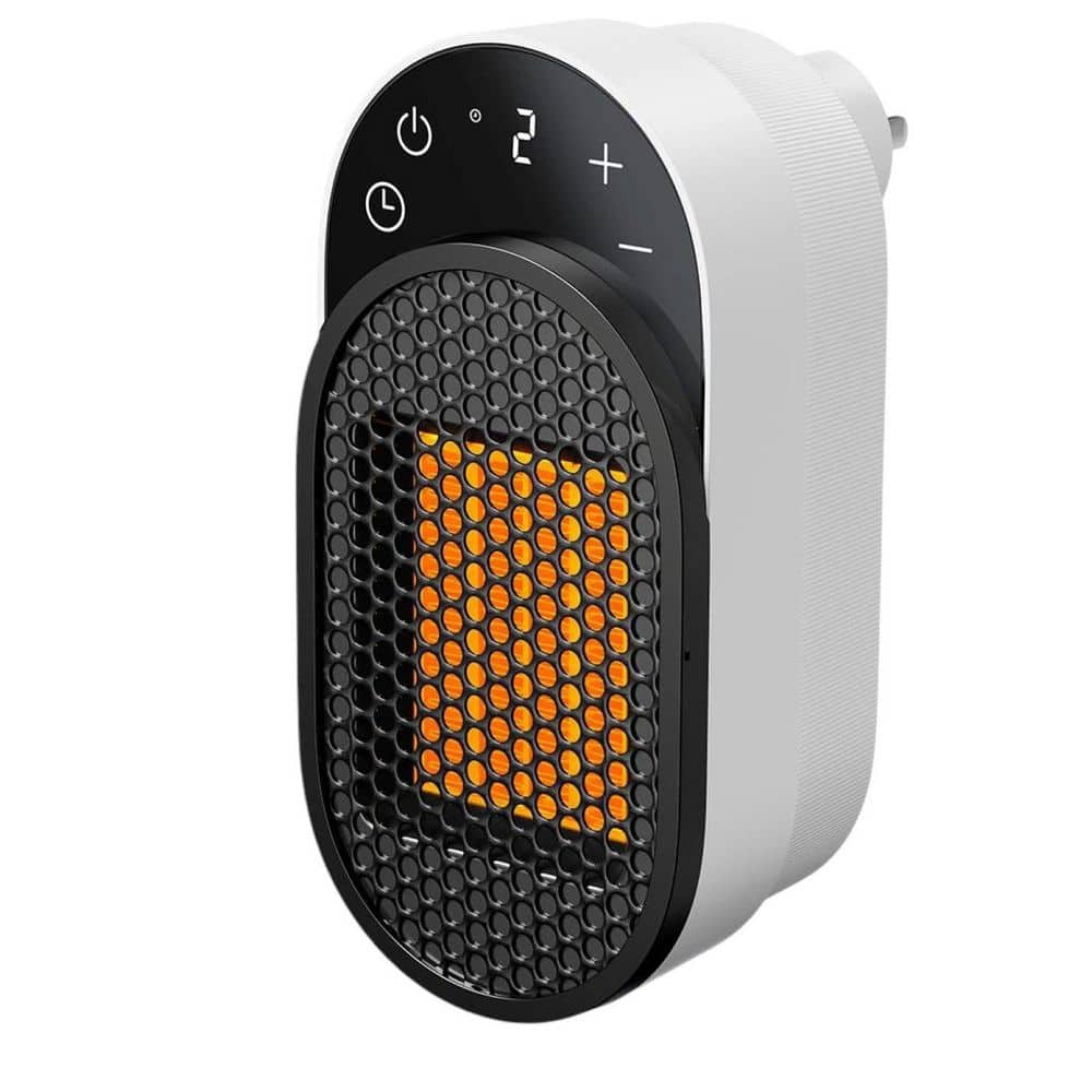 Unbranded 450W PTC Ceramic Heater Plug-in with 12h Timer, LED Display, Touch Buttons, Overheat Protection, 3s Fast White Furnace