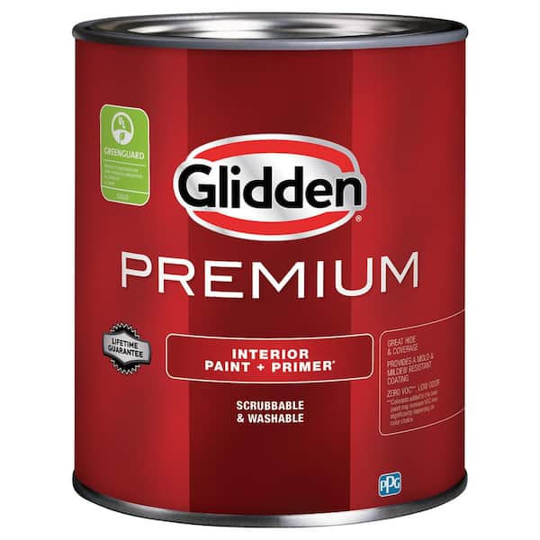 Glidden Premium 1 qt. Pure White Base 1 Semi-Gloss Interior Paint (2)