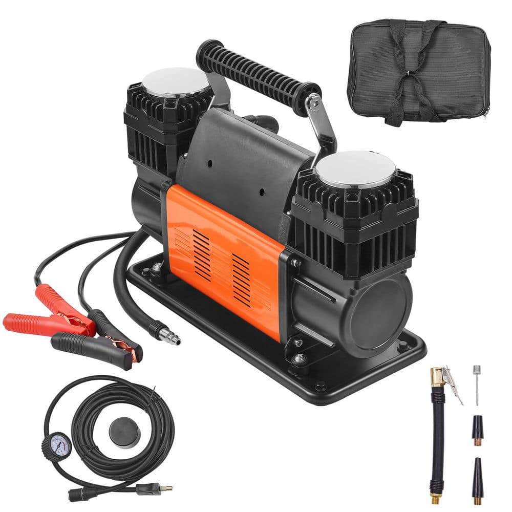VEVOR 10.6 CFM Heavy Duty Air Compressor, 30s Fast Inflation : Dual-Cylinder 12V 150PSI Tire Inflator for Trucks Car SUV RV