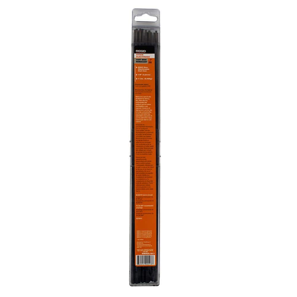 RIDGID 1/8 in. x 1 lbs. Cast Iron Electrode, Welding Rod, EST CI (2)