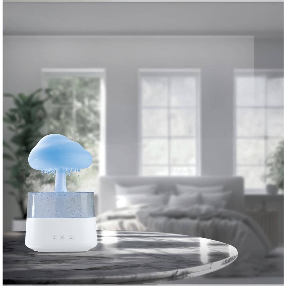 Unbranded 9 in. Misting Multi-Color 0.3-Watt Integrated T10 LED Bulb Rain Cloud Mood Lamp (3)