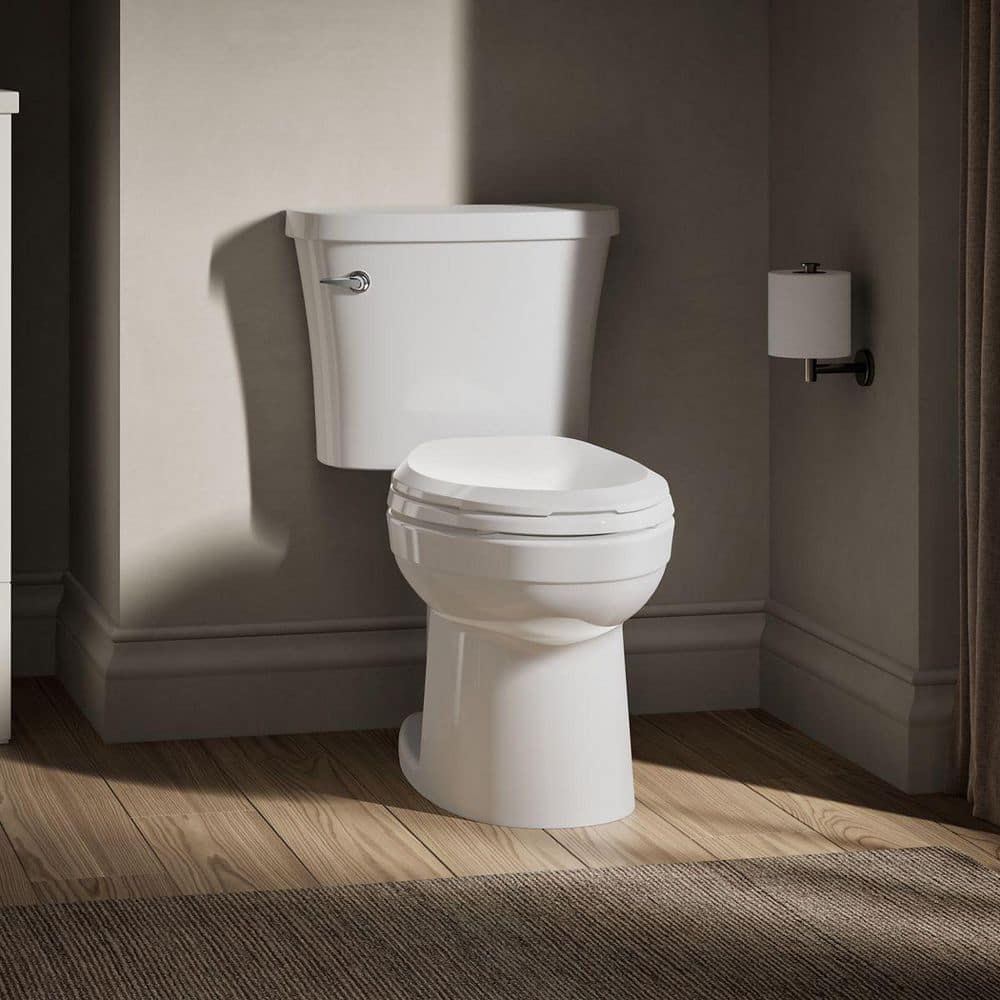 KOHLER Kingston 29.875 in. D x 16 in. W x 14.5 in. H Elongated Toilet Bowl Only in White (1)