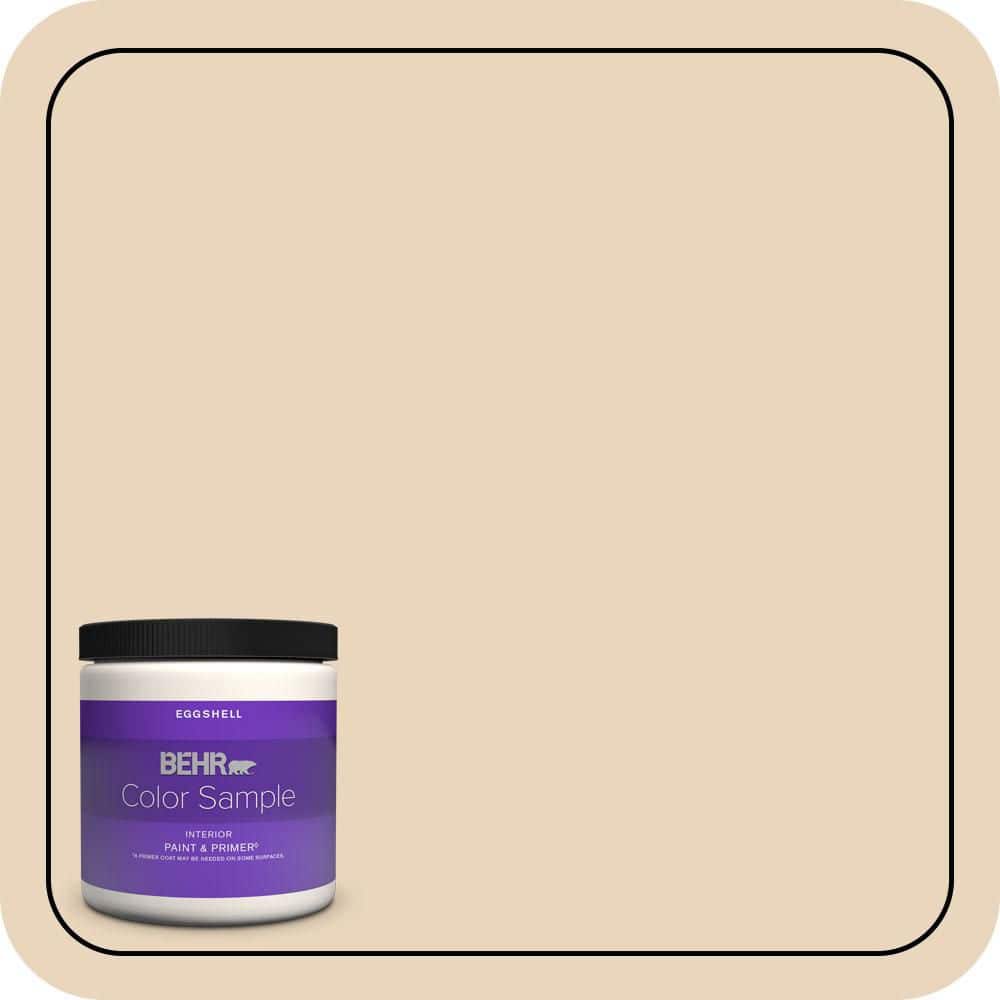 BEHR PREMIUM PLUS 8 oz. #N280-2 Writers Parchment Eggshell Enamel Interior Paint & Primer Color Sample