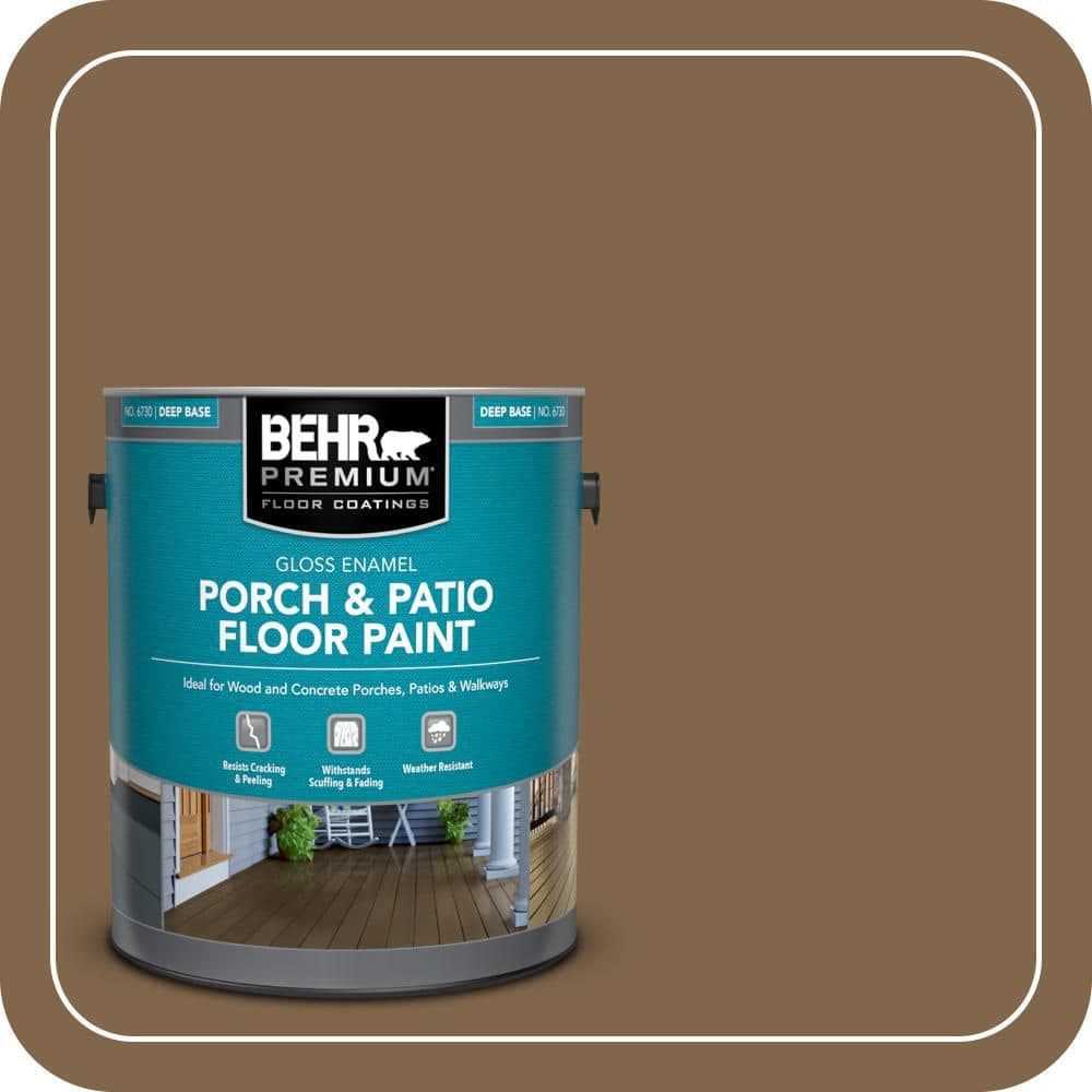 BEHR PREMIUM 1 gal. #SC-109 Wrangler Brown Gloss Enamel Interior/Exterior Porch and Patio Floor Paint