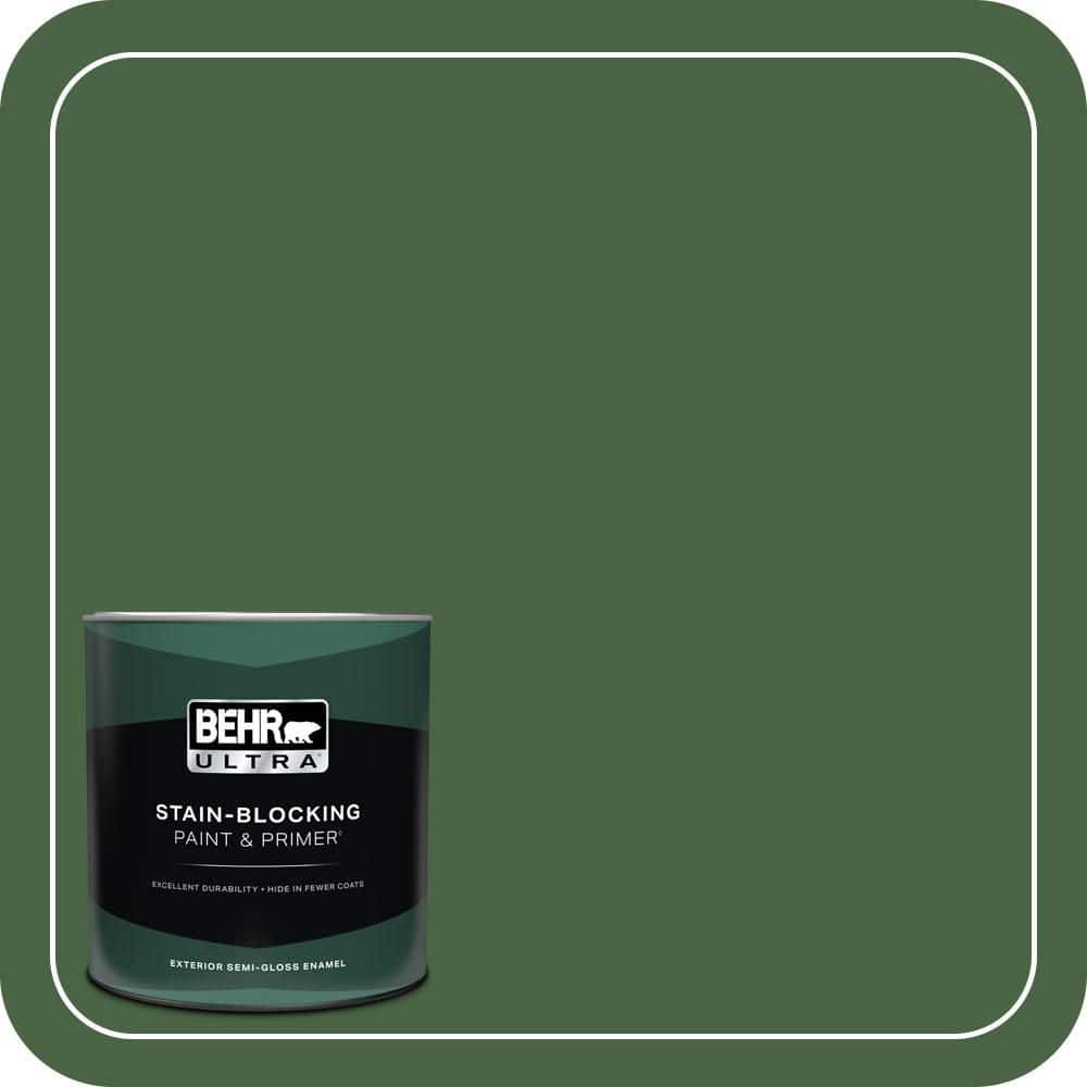 BEHR ULTRA 1 qt. #S400-7 Deep Viridian Semi-Gloss Enamel Exterior Paint & Primer