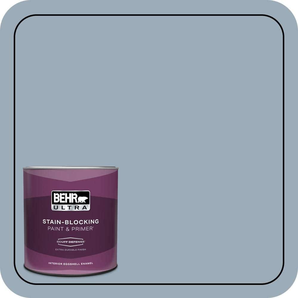 BEHR ULTRA 1 qt. #570F-4 Blue Willow Extra Durable Eggshell Enamel Interior Paint & Primer