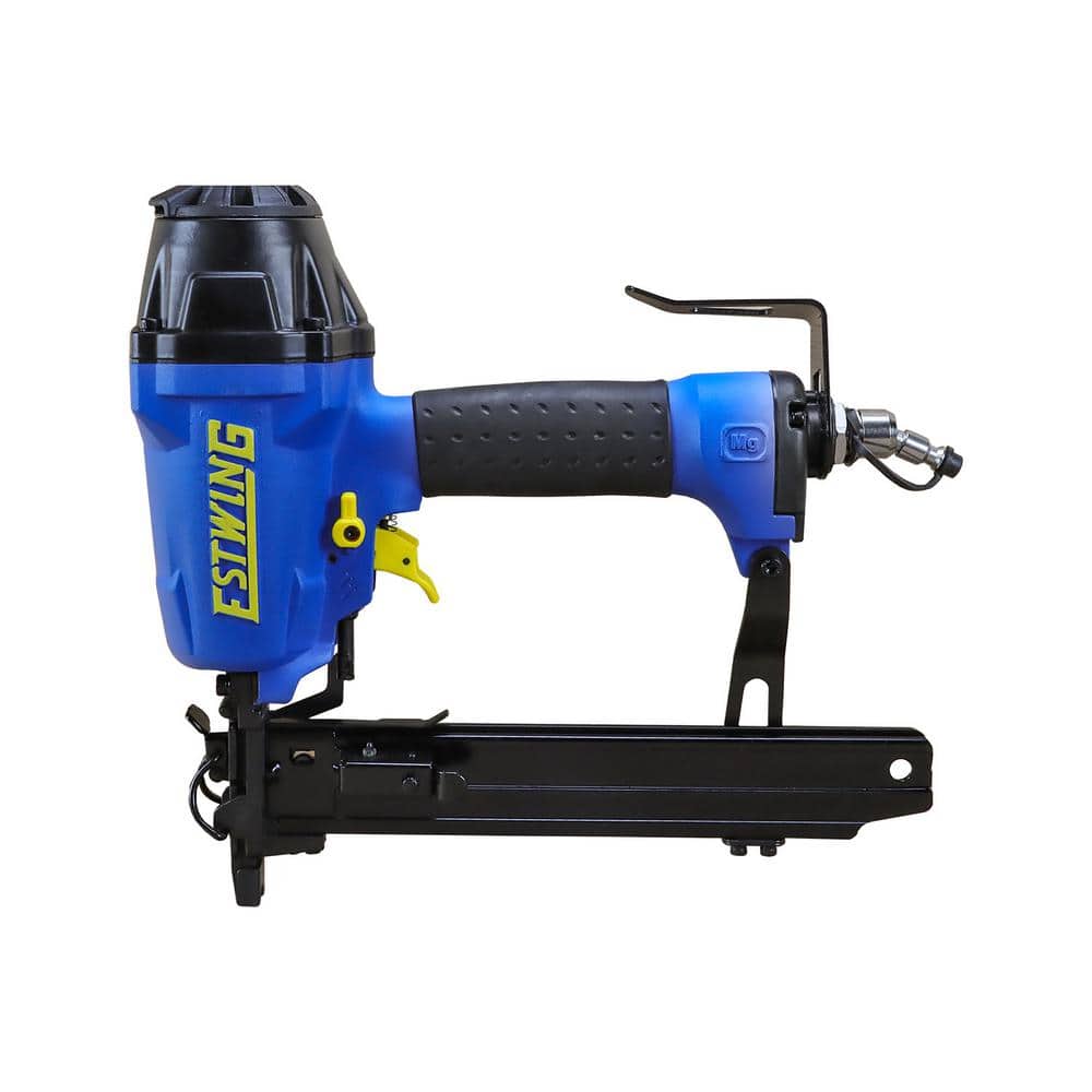 Estwing Pneumatic 16-Gauge 1 in. Fencing Stapler with Adjustable Metal Belt Hook, 1/4 in. NPT Industrial Swivel Fitting, and Bag (2)