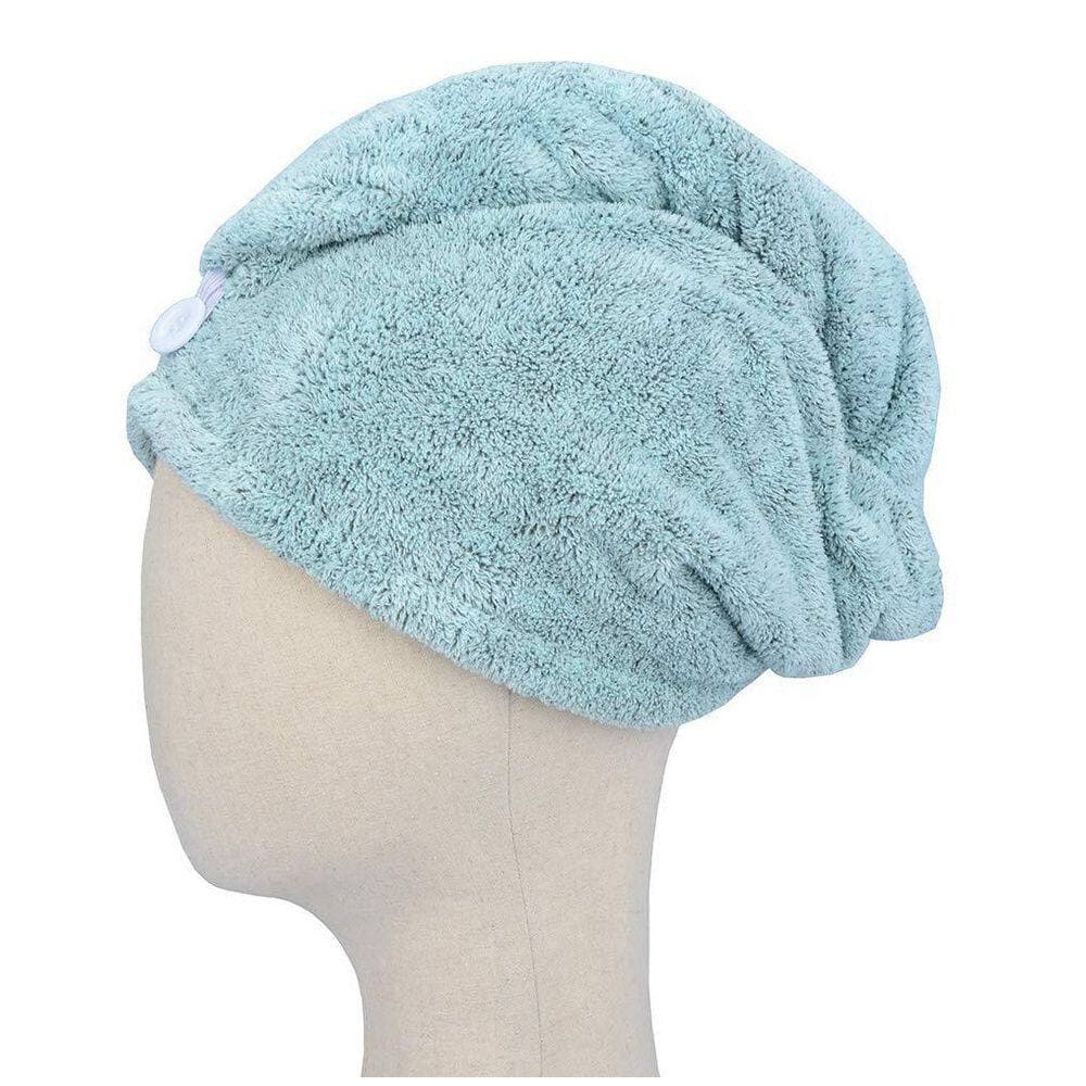LAIFUCAM Pink Blue Purple Microfiber Bamboo Hair Towel Turban Wrap Soft Fast Drying Cap for Women Curly Hair 3-Pack (3)
