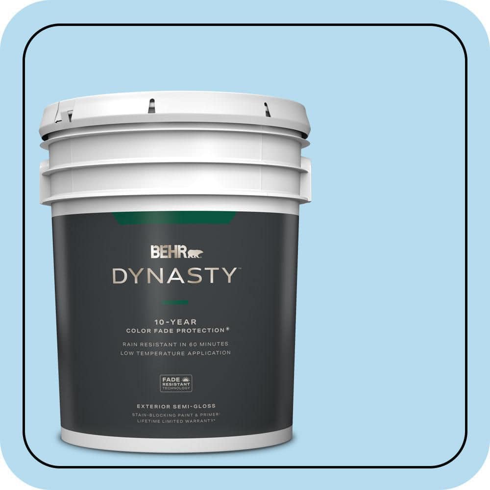 BEHR DYNASTY 5 gal. #P500-2 Seashore Dreams Semi-Gloss Exterior Stain-Blocking Paint & Primer