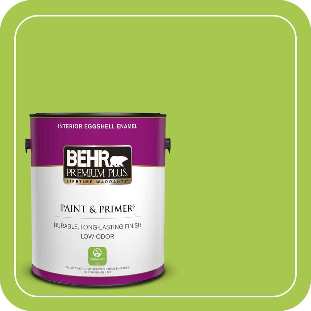 BEHR PREMIUM PLUS 1 gal. #420B-5 Sweet Midori Eggshell Enamel Low Odor Interior Paint & Primer