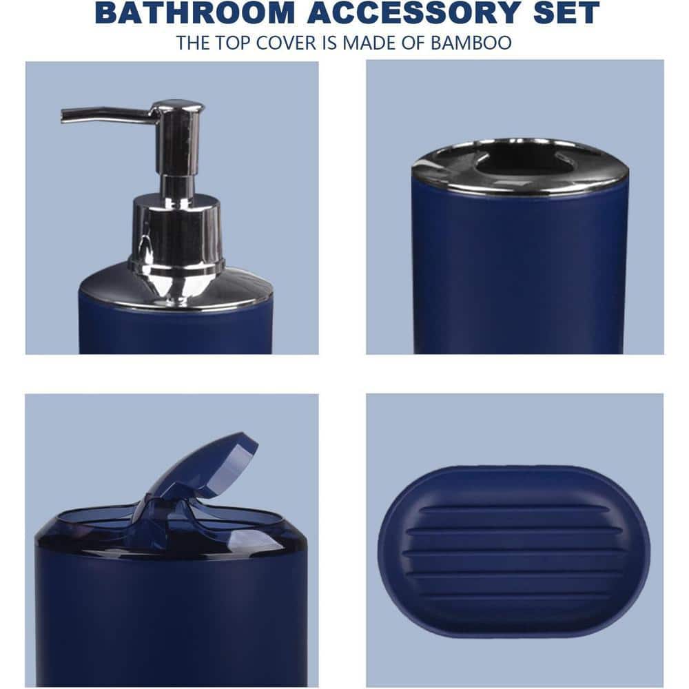 Dyiom Bathroom Accessories Set 6-Piece, Navy (3)