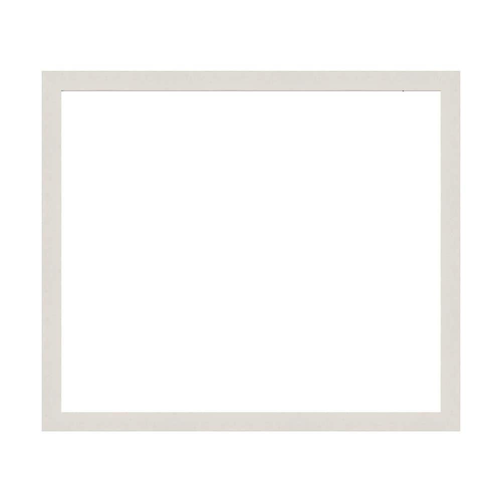 Amanti Art Mirror Makeover Rustic Plank White Narrow 43.25 in. W x 37.25 in. H Bathroom Mirror Frame Border Kit-Fits 42 x 36 mirror (1)