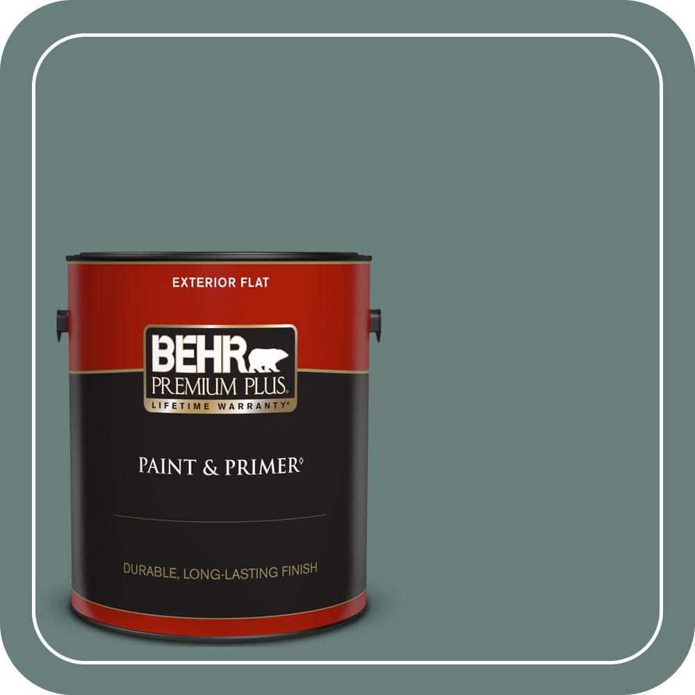 BEHR PREMIUM PLUS 1 gal. #N430-5 Aspen Valley Flat Exterior Paint & Primer