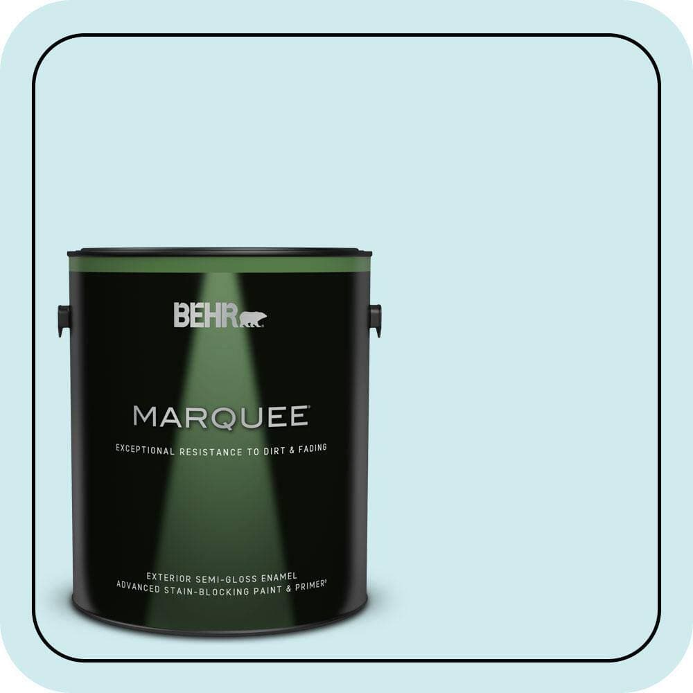 BEHR MARQUEE 1 gal. #510A-2 Salty Tear Semi-Gloss Enamel Exterior Paint & Primer