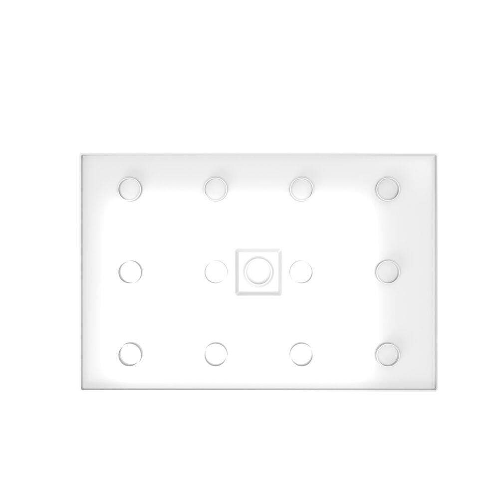 LIVACA 32 in. L x 48 in. W Alcove Single Threshold Shower Pan Base with Center Drain in Gloss White (3)